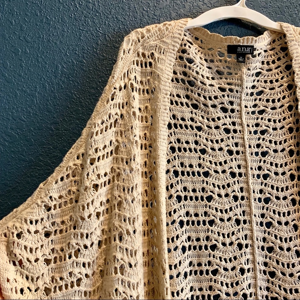Cream colored Crochet Cardigan